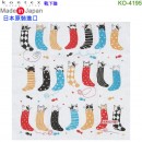 【金響日貨】kontex KO-4195  靴下貓(日本原裝):::日本製,今治毛巾,純棉毛巾,洗臉巾,洗澡巾,紗布巾,長毛巾,刷卡或3期